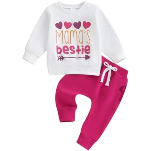 Toddler Baby Girl Fall Winter Clothes Outfits Funny Letter 6 12 18 24 Months 2T 3T Girl Fall Sweatshirt Pant Set