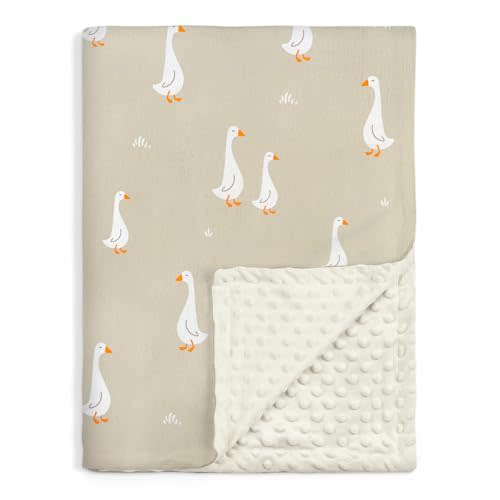 SANDJEST Goose Minky Blanket 30 x 40 Inches, Gift for Christmas Birthday