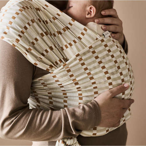 Solly Baby x Crate & Kids Biscotti Brown Check Baby Wrap