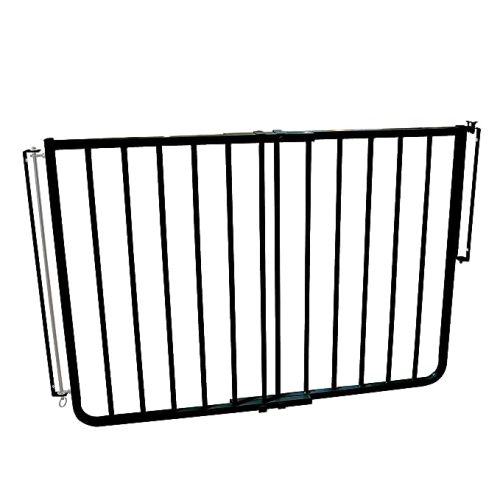 Cardinal Gates SS30 Stairway Special Baby Gate for Top of Stairs - Adjustable Indoor Dog Gate - Aluminum Metal Safety Gate for Kids & Pets - 27 to 42.5 Inches Wide - Black - USA Based Company
