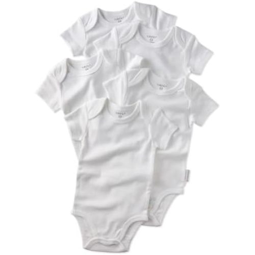 Avery 5-Pack Short Sleeve Bodysuits 100% Organic Cotton for Baby Boys & Girls