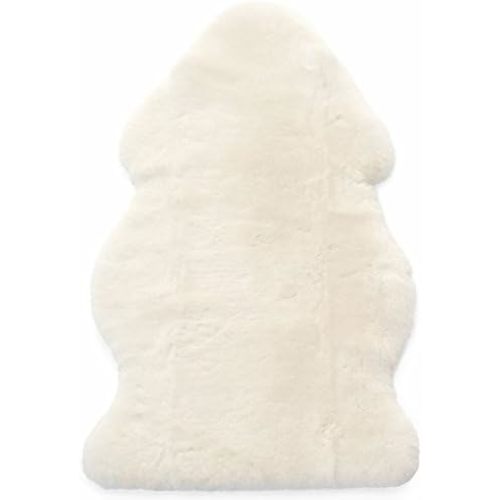 Woolino Sheepskin Luxuriously Soft Fluffy Rug for Bedroom, 100% Natural Australian Merino Wool Lambskin Baby Carpet - Ivory