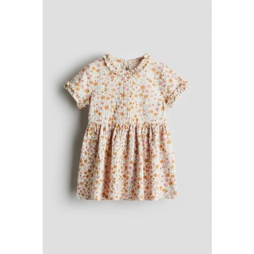 RUFFLE-TRIMMED JACQUARD-JERSEY DRESS