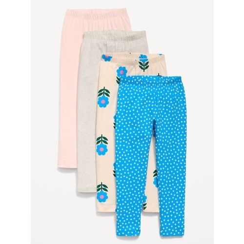 4-Pack Full-Length Jersey Leggings for Toddler Girls | Old Navy