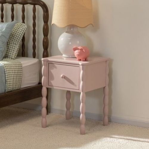 Jenny Lind 1 Drawer Nightstand (456x456/18x18), Blossom Pink (14-1803)