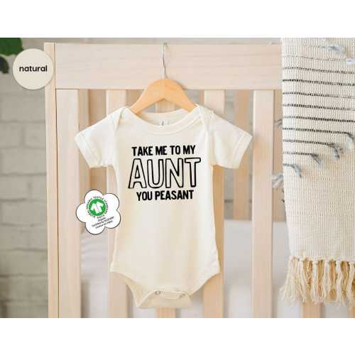 Funny Niece Onesie®, Cute Nephew Toddler Shirts, Gift from Aunt, Gift for Niece and Nephew, Take Me to My Aunt You Peasant Baby Bodysuit