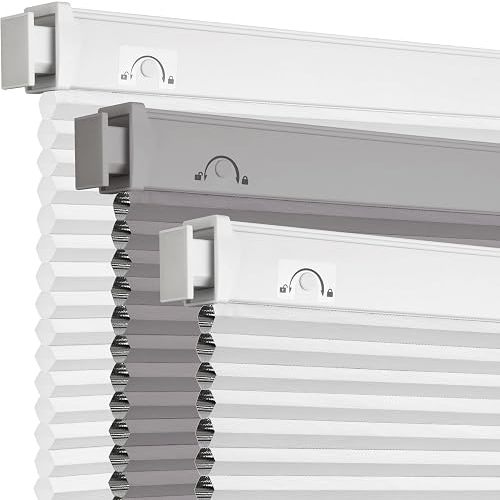 Grandekor No Drill Blackout Cellular Shades,36" W x 64" H,White