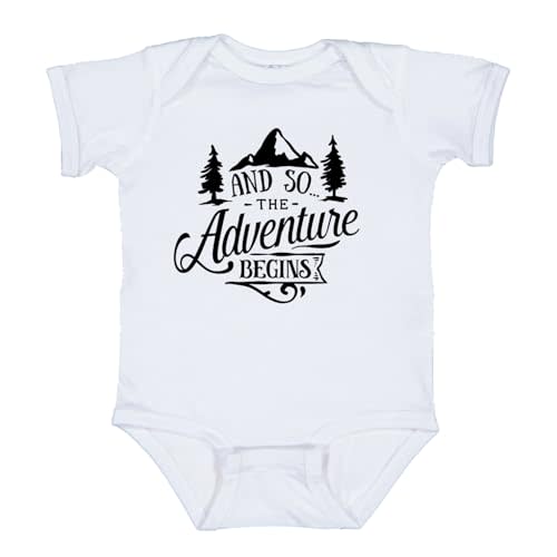 Ink Trendz And So Let The Adventure Begin Baby Pregnancy Announcement Outdoors Baby One-piece Bodysuit