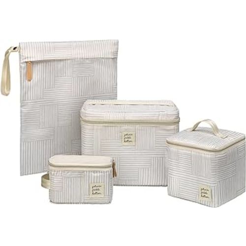 Petunia Pickle Bottom Breast Pump Bag | Breast Pump Bag with Cooler | Perfect for Storage of Breast Pump Parts and 4 Bottles | Breast Pump Accessories Bag | Breast Pump Kit | Checker Stitch