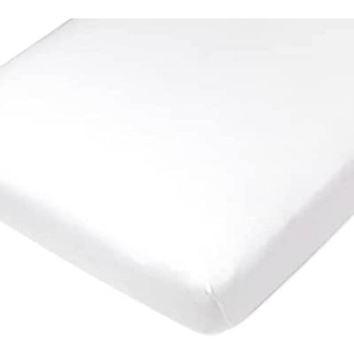 HonestBaby Organic Cotton Fitted Crib Sheet, Bright White, One Size
