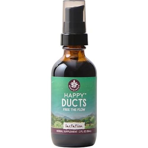 WishGarden Herbs Happy Ducts Lactation Support - Clogged Milk Duct Relief Supplement, Herbal Breastfeeding Support Supplement Tincture for Breast Engorgement Relief and Clogged Milk Ducts, 2oz