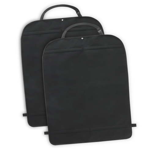 SafeFit Toddler Kick Mats and Car Seat Protector, Polyester, Black, Unisex, 2 Pack