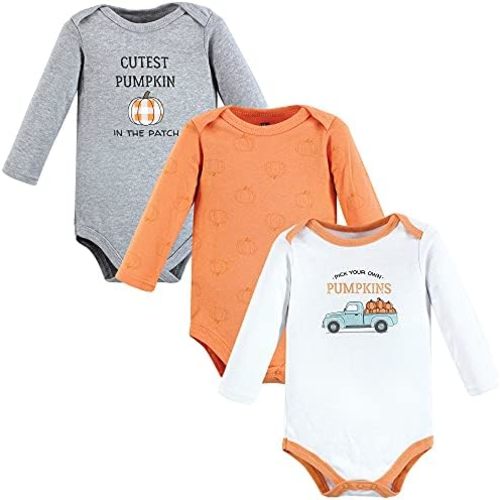 Hudson Baby baby-boys Cotton Long-sleeve Bodysuits 3-pack