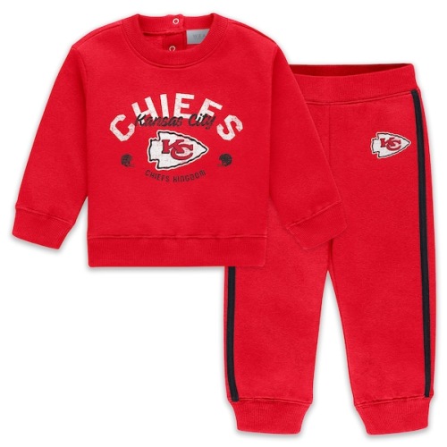 Kansas City Chiefs WEAR by Erin Andrews Infant & Newborn Fleece Crewneck and Pants Set - Red