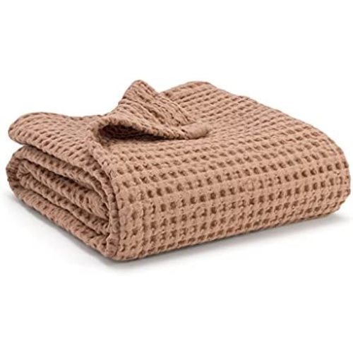 Simka Rose Waffle Baby Blanket -Warm Baby Blankets for Girls & Boys Unisex 100% Cotton- Stroller Blankets for Babies Winter, Receiving Baby Swaddle Blanket and Muslin Quilt Newborn Soft Kids Blanket