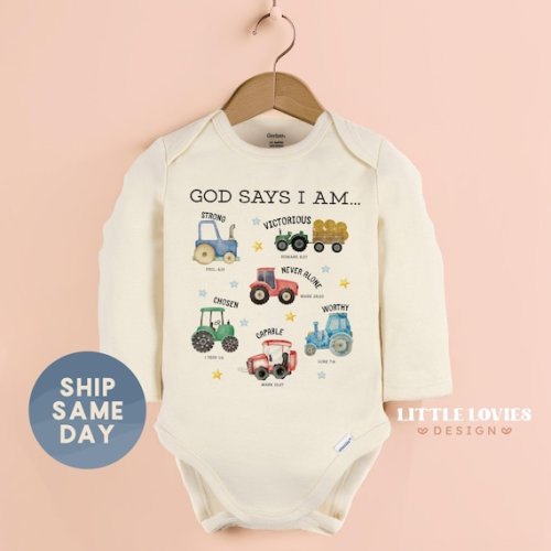 God Says I Am Baby Bodysuit, Christian Baby Outfit, Bible Verse Baby Clothes, Religious Baby Gift, Scripture Baby Shower Gift(ca-fal8) - Etsy