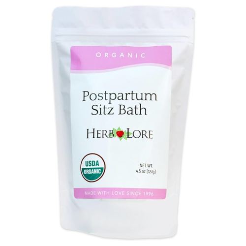 Herb Lore Organic Postpartum Sitz Bath Soak, Herbal After Birth Care for Perineal Healing