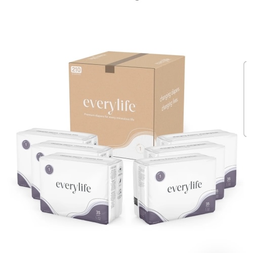 Everylife Diapers for Sensitive Skin - 1 Month Supply