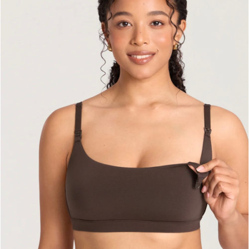 Cotton Scoop Neck Nursing Bralette