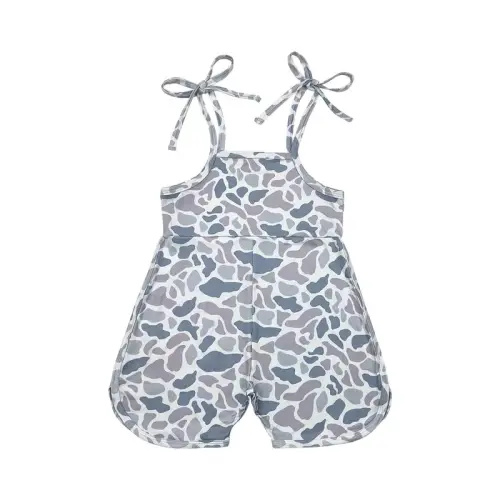 SR2827- Summer Kids Girls Camo Jumpsuit Camouflage Playtime Photoshoots | Black Friday Sale TikTok Shop