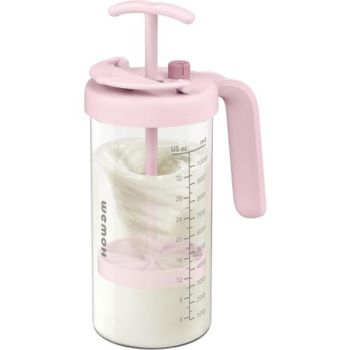 Borosilicate Glass Formula Mixing Pitcher – 32oz True Mixing Capacity, Time Dial for Freshness Tracking, Dishwasher-Safe, BPA-Free Lid, Perfect for Breastmilk Pitcher Method & Multi-Baby Feeding, Pink