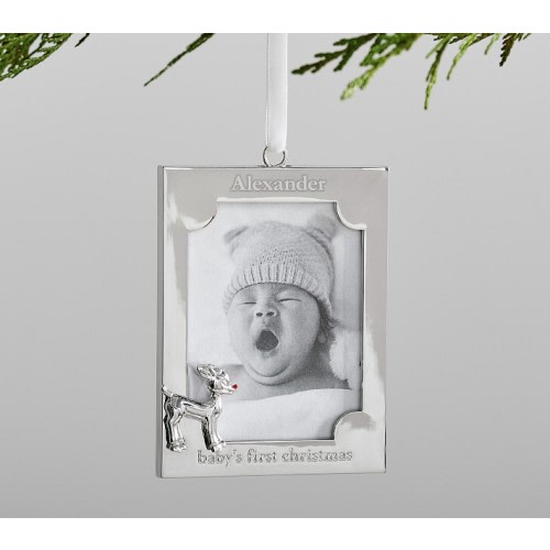 Rudolph® Baby's First Christmas Frame Ornament