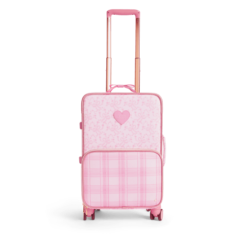 STATE Bags | STATE x LoveShack Fancy Logan Carry-On Suitcase Polyester Canvas Pink Vanilla