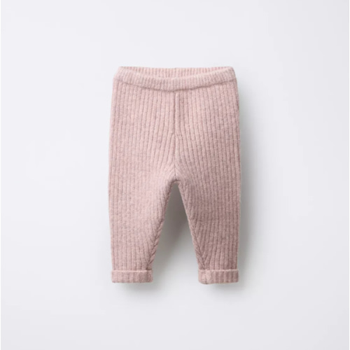 RIBBED KNIT LEGGINGS - Light pink | ZARA United States