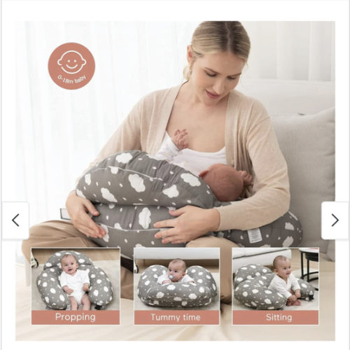 Adjustable Nursing Pillow in Classic Grey – Momcozy