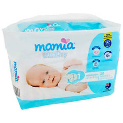 Size 1 Nappies Newborn Up to 5kg 28 Pack