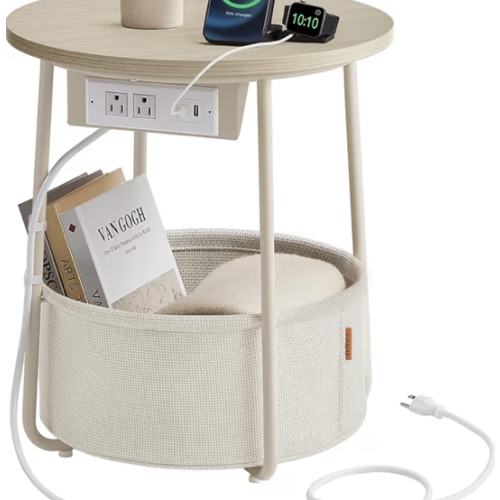 Amazon.com : vasagle lilea collection - side table with charging station