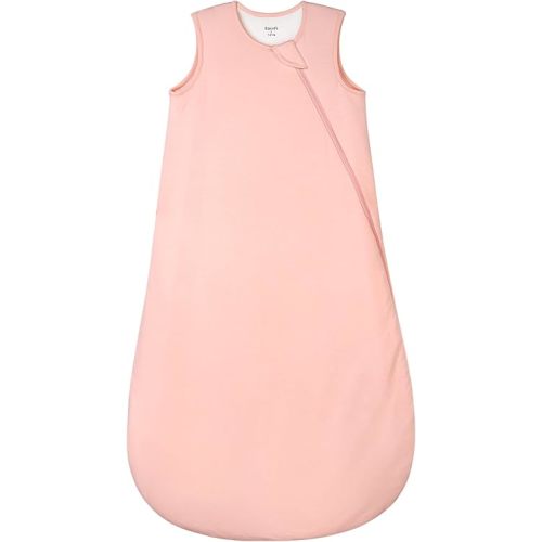 Supersoft Rayon Made from Bamboo Sleep Sack 6-12 Months 1.0 Tog Toddler Sleep Sack Baby Wearable Blanket with 2-Way Zipper Unisex Sleeping Bag for Babies All-year-around - Pink
