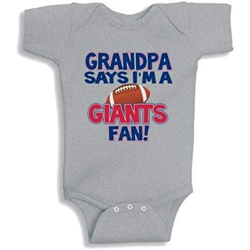 NanyCrafts Baby's Grandpa's Says I'm a Giants Fan Bodysuit
