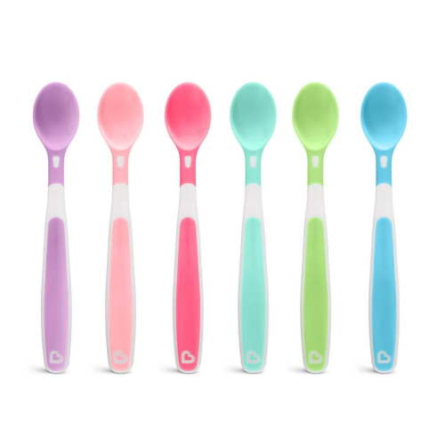 Munchkin, Soft Tip Infant Spoons, 6 Pack, Multi-Color Unisex