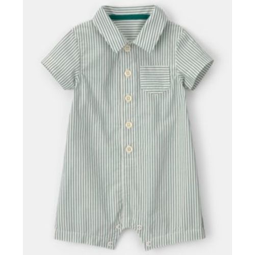 Baby Boys' Stripe Short-Sleeve Romper, 9M