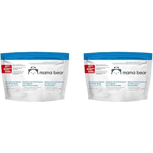 Amazon Brand - Mama Bear Sterilizer Bags, 10-Count (Pack of 2)