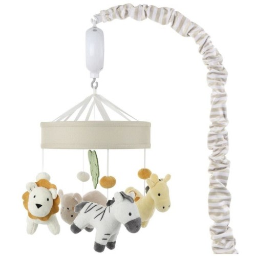 The Peanutshell Safari Animals Dreams Musical Lullaby Mobile Multicoloured