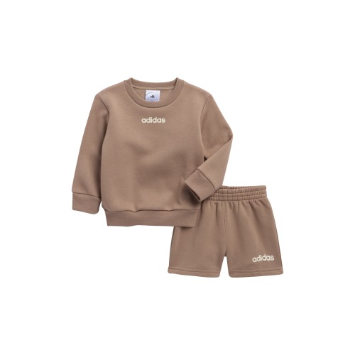 Logo Fleece Crewneck Sweatshirt & Shorts Set