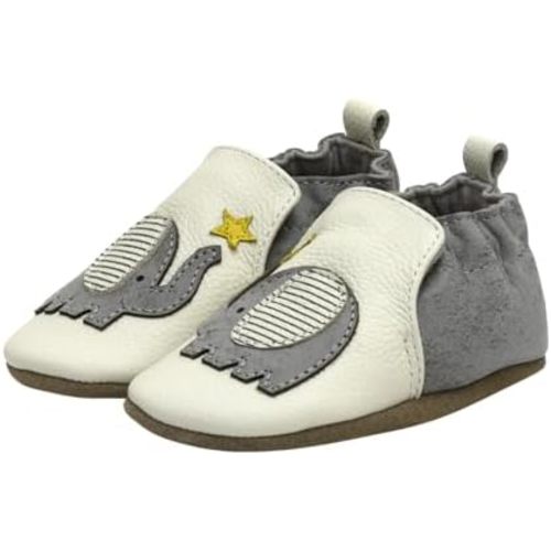 Robeez Baby Boys and Unisex Soft Soles Slip-Resistant Crib Shoes Slippers for Infant and Toddler, 0-24 Months