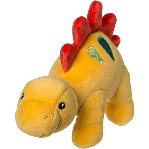 Mary Meyer Stuffed Animal Smootheez Pillow-Soft Toy, 7-Inches, Spikes Yellow Dinosaur
