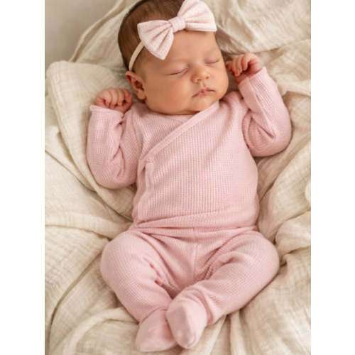 Organic Waffle Kimono & Pant Set, Blush – SpearmintLOVE