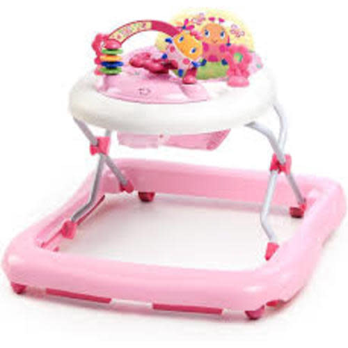 Bright Starts JuneBerry Walk-A-Bout Baby Walker and Entertainer, Removeable Floor Toy, with Easy Fold Frame for Storage, Ages 6 Months +