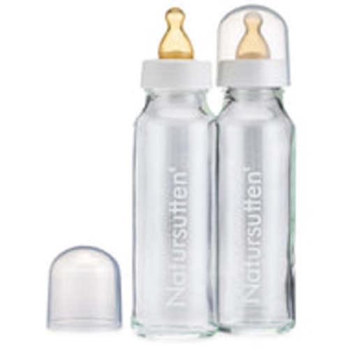 Natursutten Glass Baby Bottles – Set of 2 Large 8oz | Blooming Baby