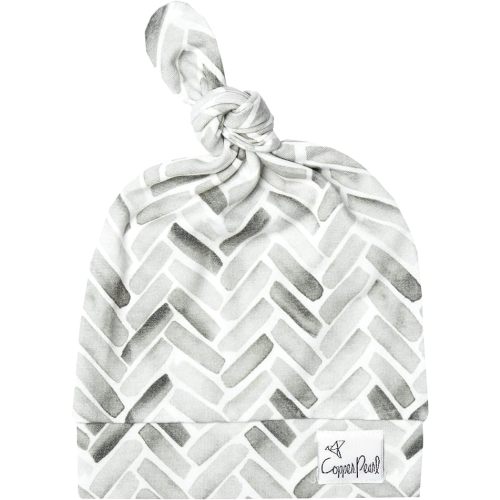 Copper Pearl Baby Beanie Hat Top Knot - Alta - 0-6 Months