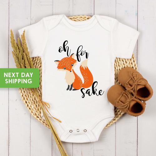 Cute Fox Baby Onesie®, Oh For Fox Sake Baby Onesie®, Hipster Baby Onesie®, Cute Baby Fox Baby Onesie®, Funny Animal Baby Onesie®