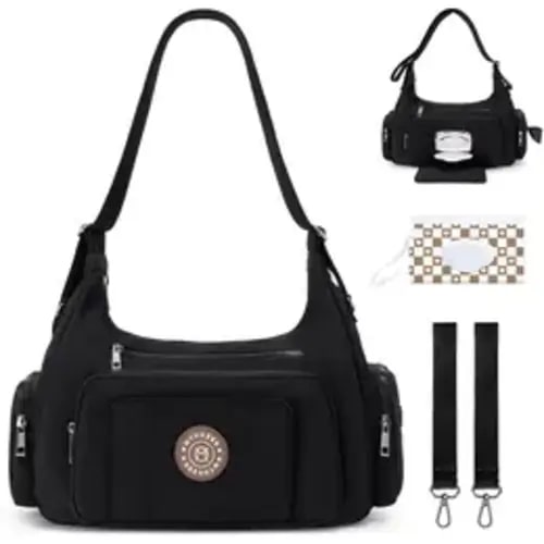 MYHOZEE Women's High-Capacity Quilted Puffer Crossbody Bag - Lightweight 22L Multi-Pocket Carry All, Messenger Shoulder Sling, Commuter Mom Everyday Bag for Travel & Daily Use - TikTok Shop