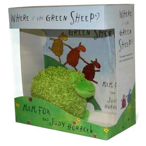 Where is the Green Sheep? Hardback book and plush toy boxed set