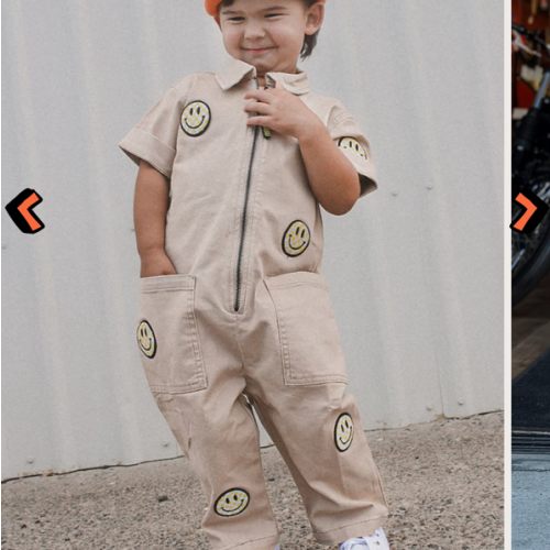 Smile Squad Mechanic Suit - Tan | Little Trouble