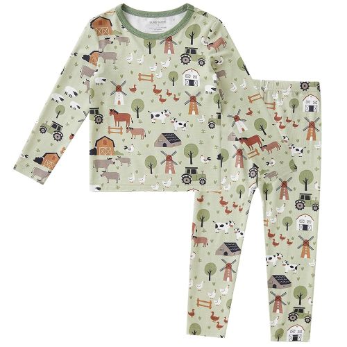 pureborn Baby Toddler Kids Viscose from Bamboo Pajamas Set Pjs 2pcs 18M-8Y