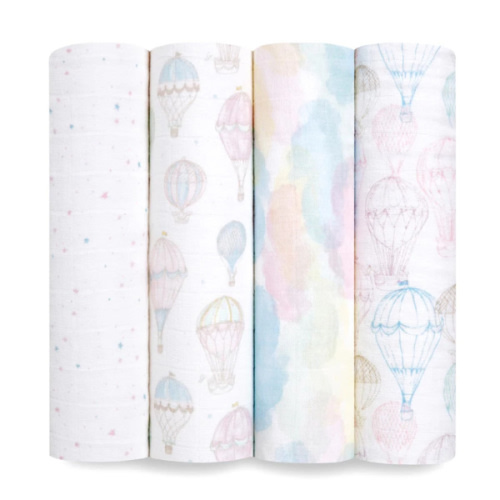 aden + anais | Above the Clouds Organic Muslin Swaddle Blanket 4pk